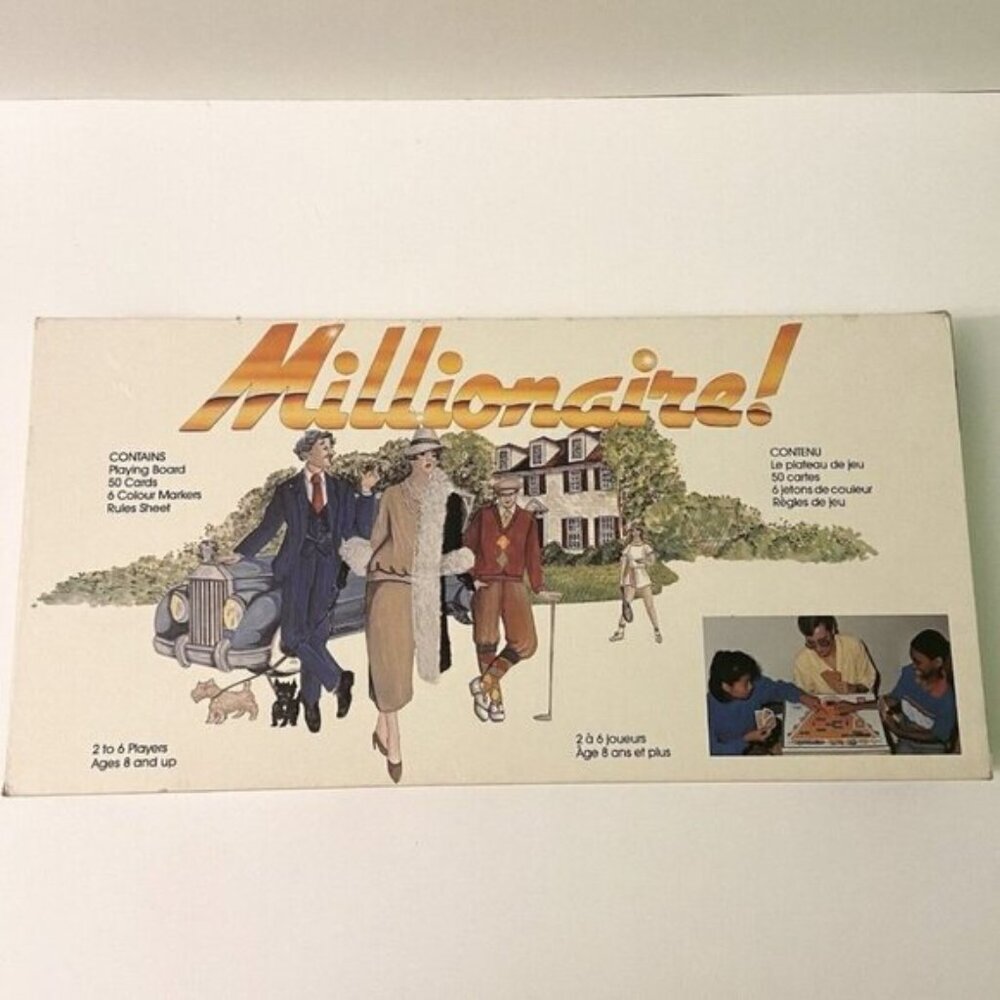Vintage 1986 Millionaire Board Game With  Instructions Complete
